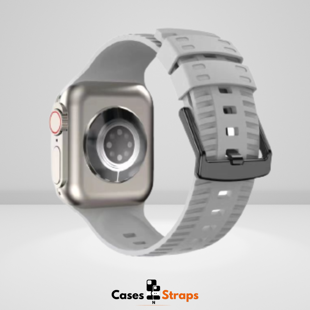 Silicon Rugged iWatch Strap Light Grey Color