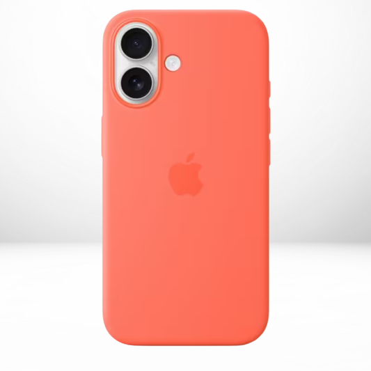 Silicone Case with IC MagSafe Working for the iPhone 16 Series (ORANGE)