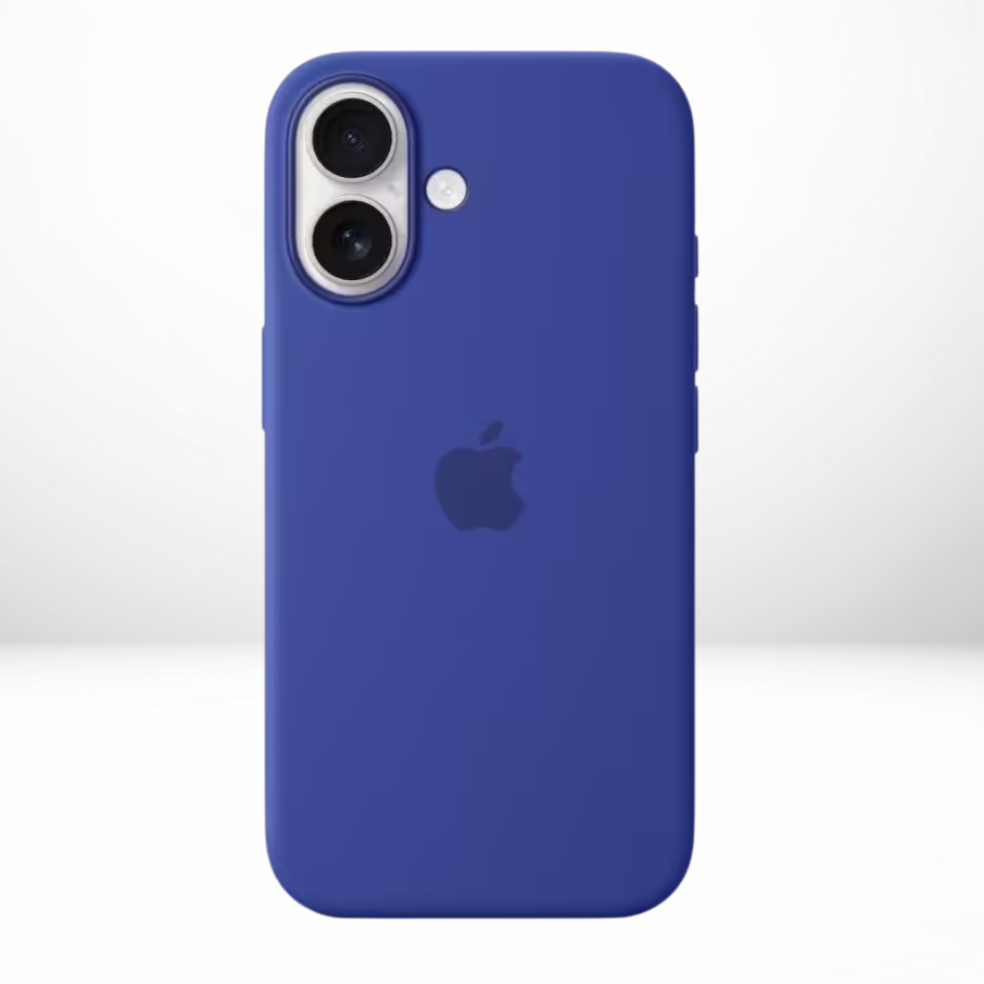 Silicone MagSafe Case with IC Working for iPhone 16 series ( Ultramarine )
