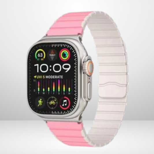 Silicone Matte Magnetic Strap for iWatch 42/44/45 MM (PINK)