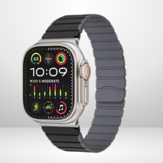 Silicone Matte Magnetic Strap for iWatch 42/44/45 MM (BLACK)