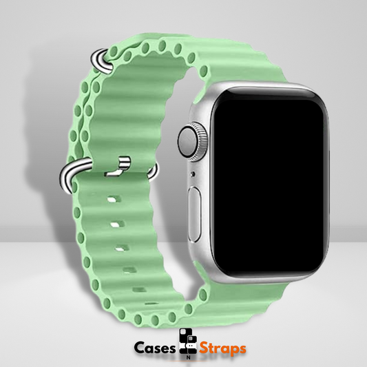 Silicone Ocean Watch Strap Pastel Green Color (Watch Not Included)