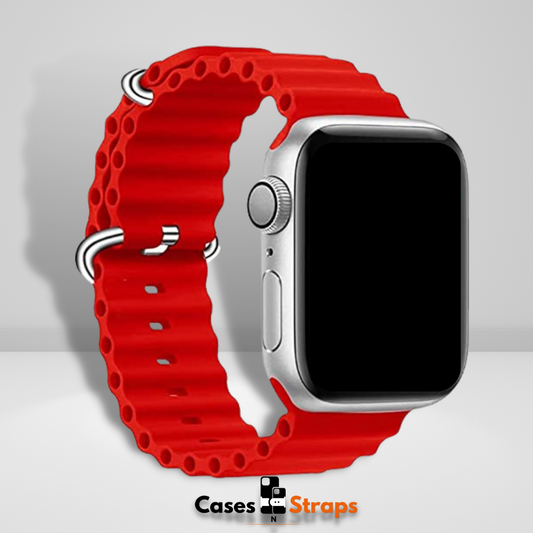 Silicone Ocean Watch Strap Red Color (Watch Not Included)