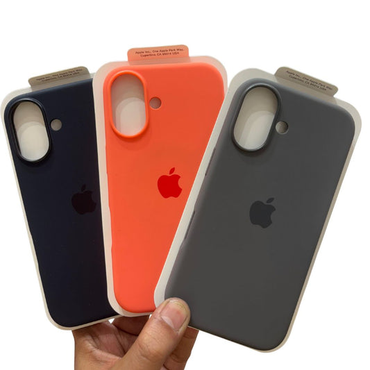Silicone Case with IC MagSafe Working for the iPhone 16 Series (ORANGE)