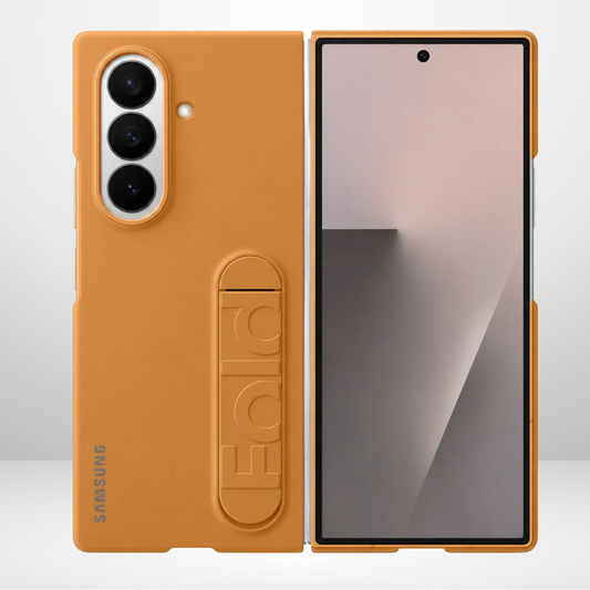 Silicone Standing Case with Metal Camera Ring for Samsung Galaxy Fold 8 Ultra