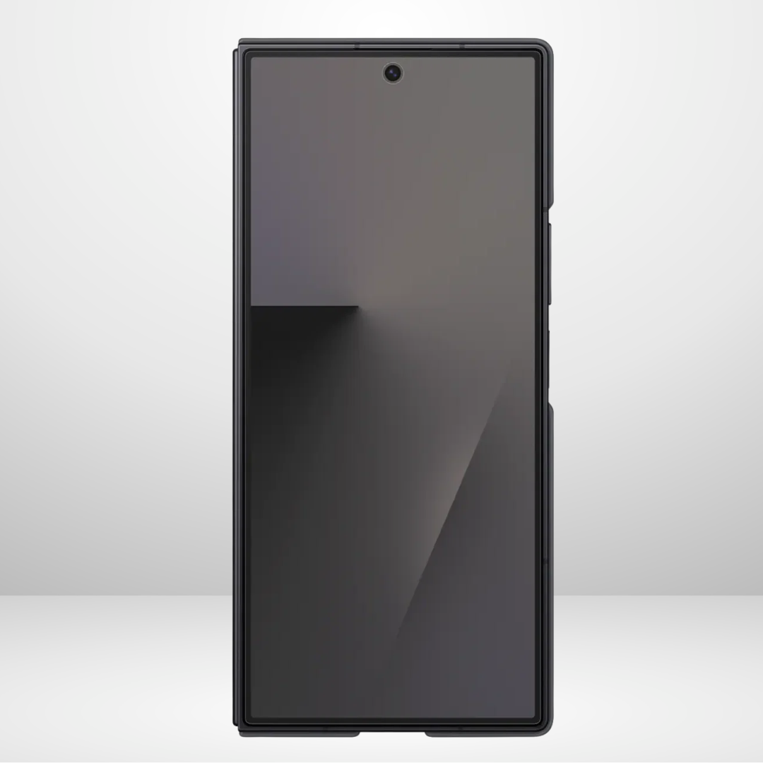Silicone Standing Case with Metal Camera Ring for Samsung Galaxy Fold 8 Ultra