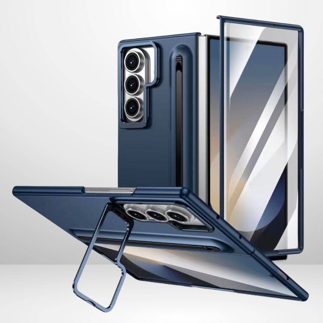 Slim PC Stylus Case with Camera Ring Stand & Front Glass for Samsung Fold 7