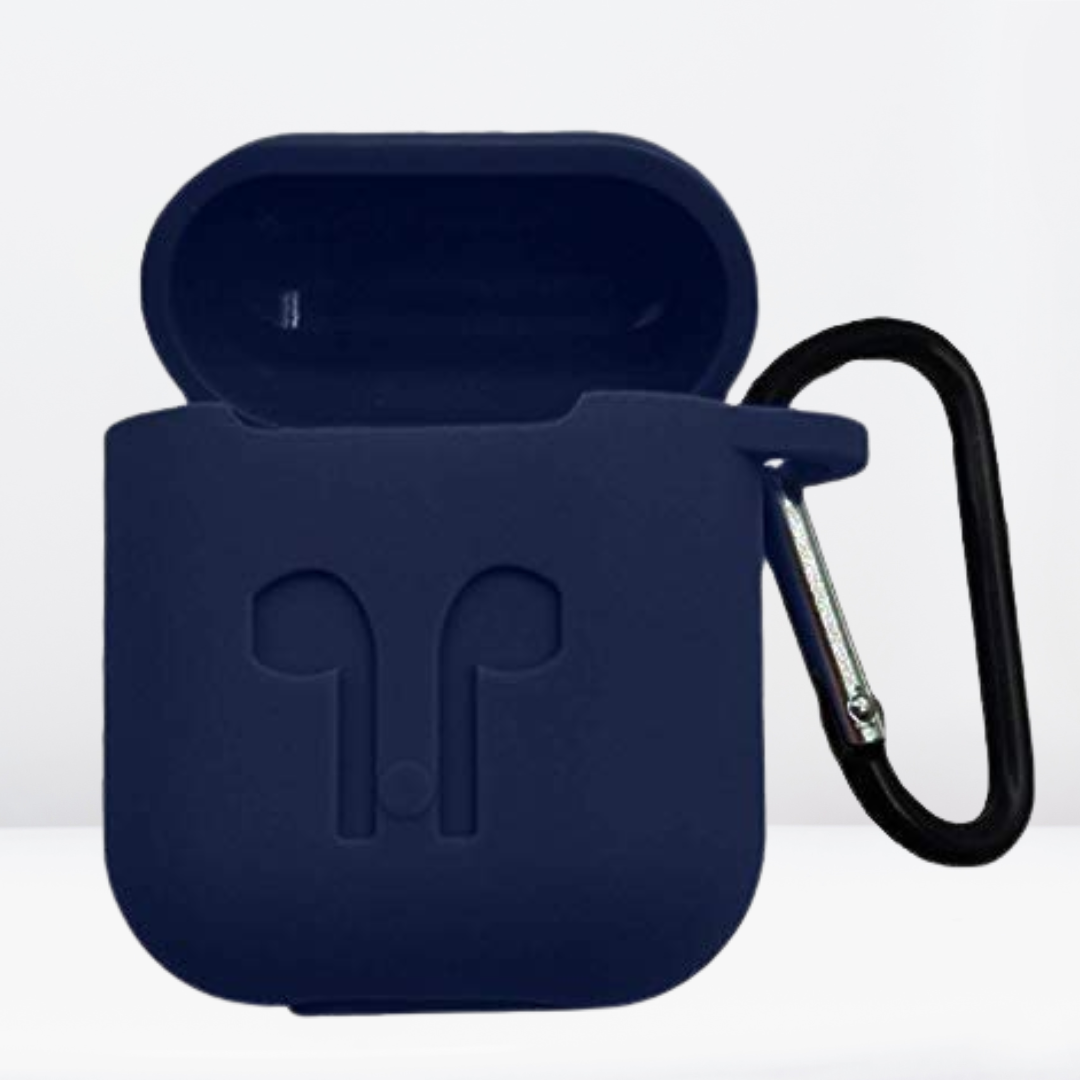 Soft Silicone AirPods 1/2 Case (Navy Blue Color)
