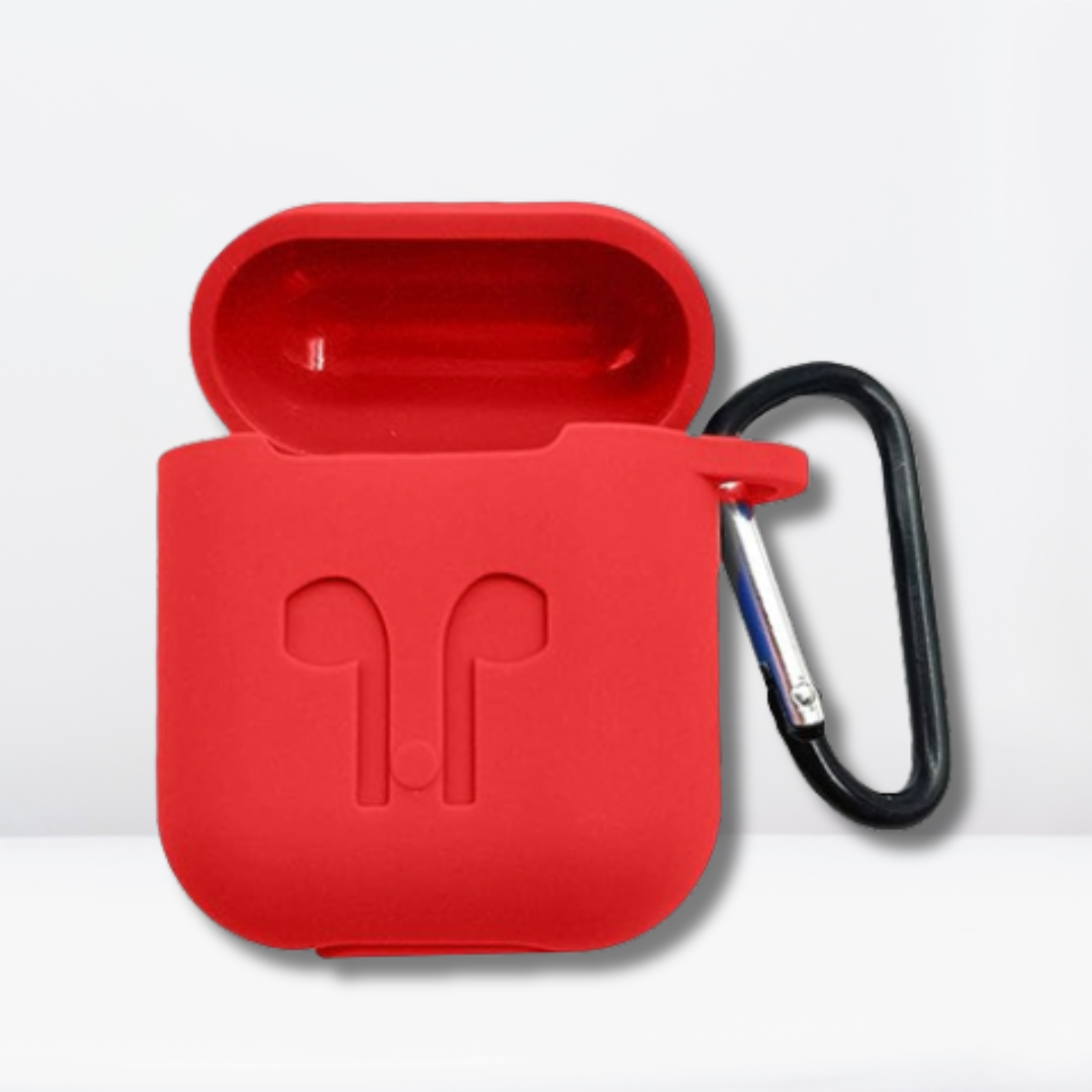 Soft Silicone AirPods 1/2 Case (Red Color)
