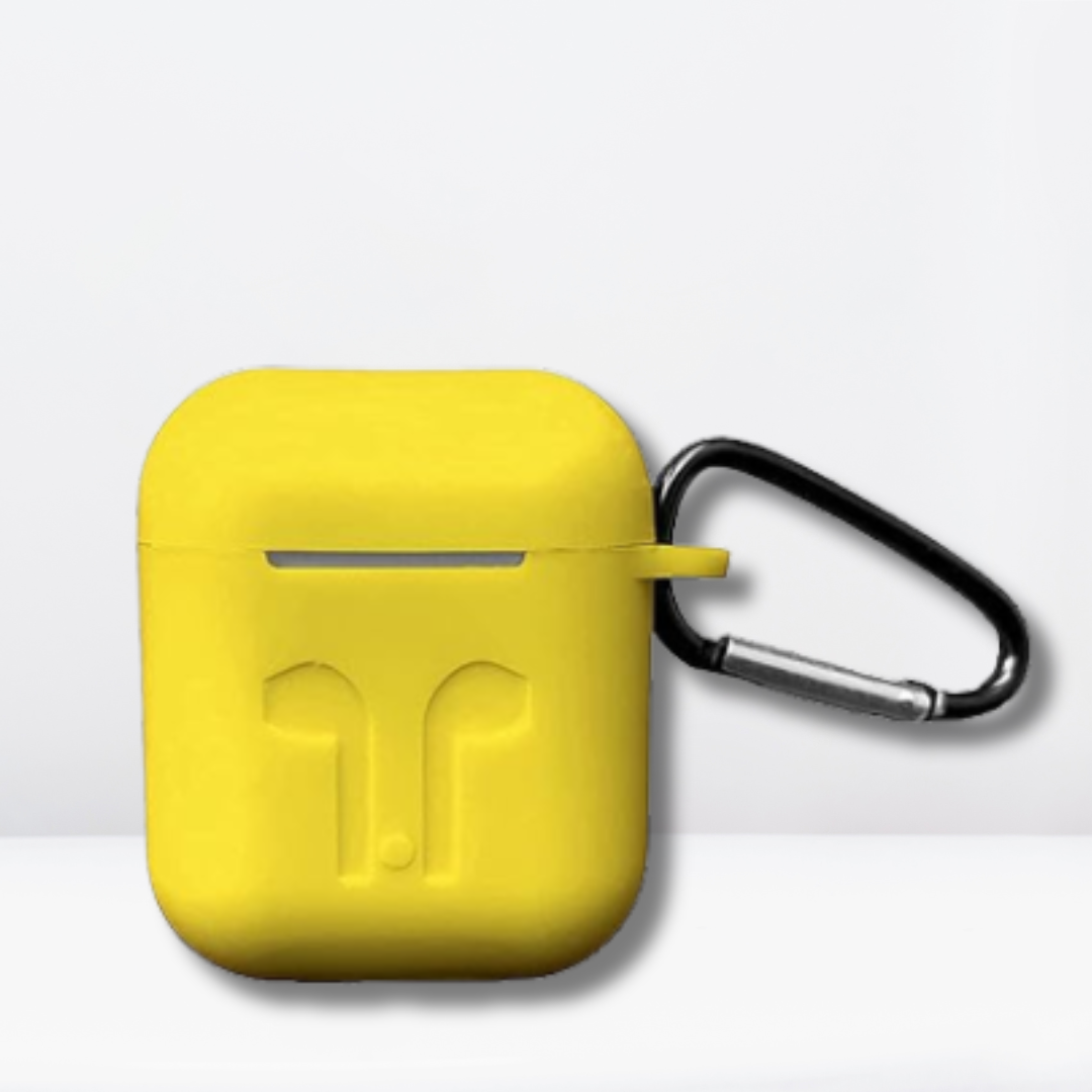 Soft Silicone AirPods 1/2 Case (Yellow Color)