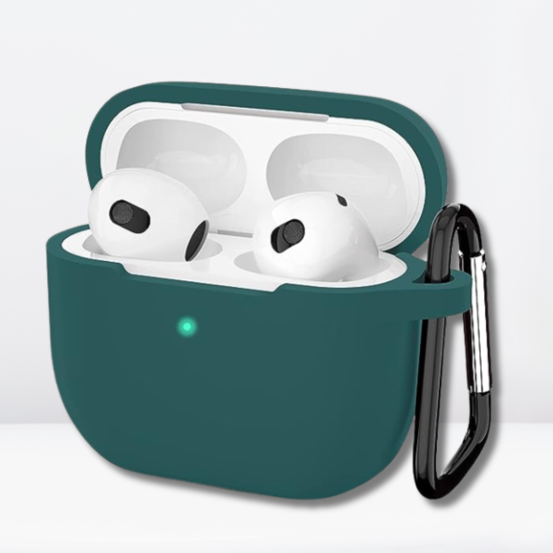 Soft Silicone Full Protective AirPods 3 Case (Green Color)