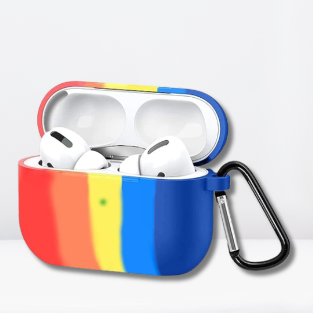 Soft Silicone Full Protective AirPods Pro / Pro 2 Case (Rainbow Color)