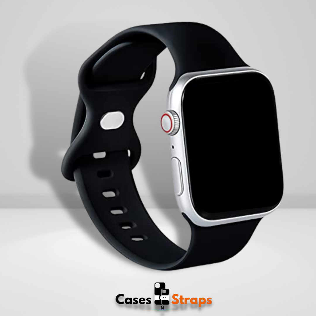 Soft Silicone iWatch Strap Black Color