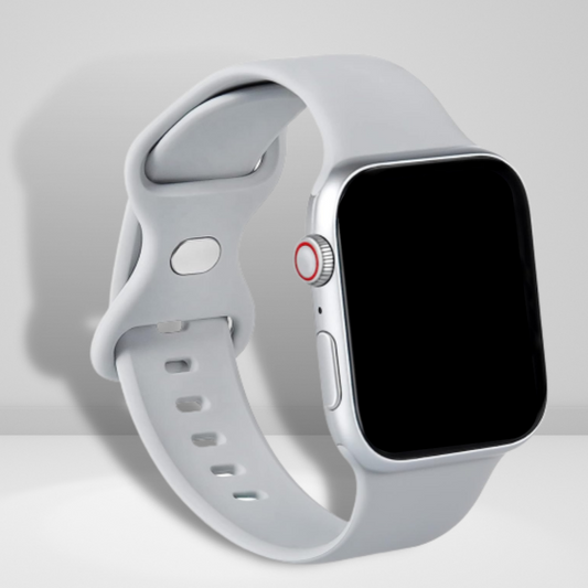 Soft Silicone iWatch Strap Fog Grey Color