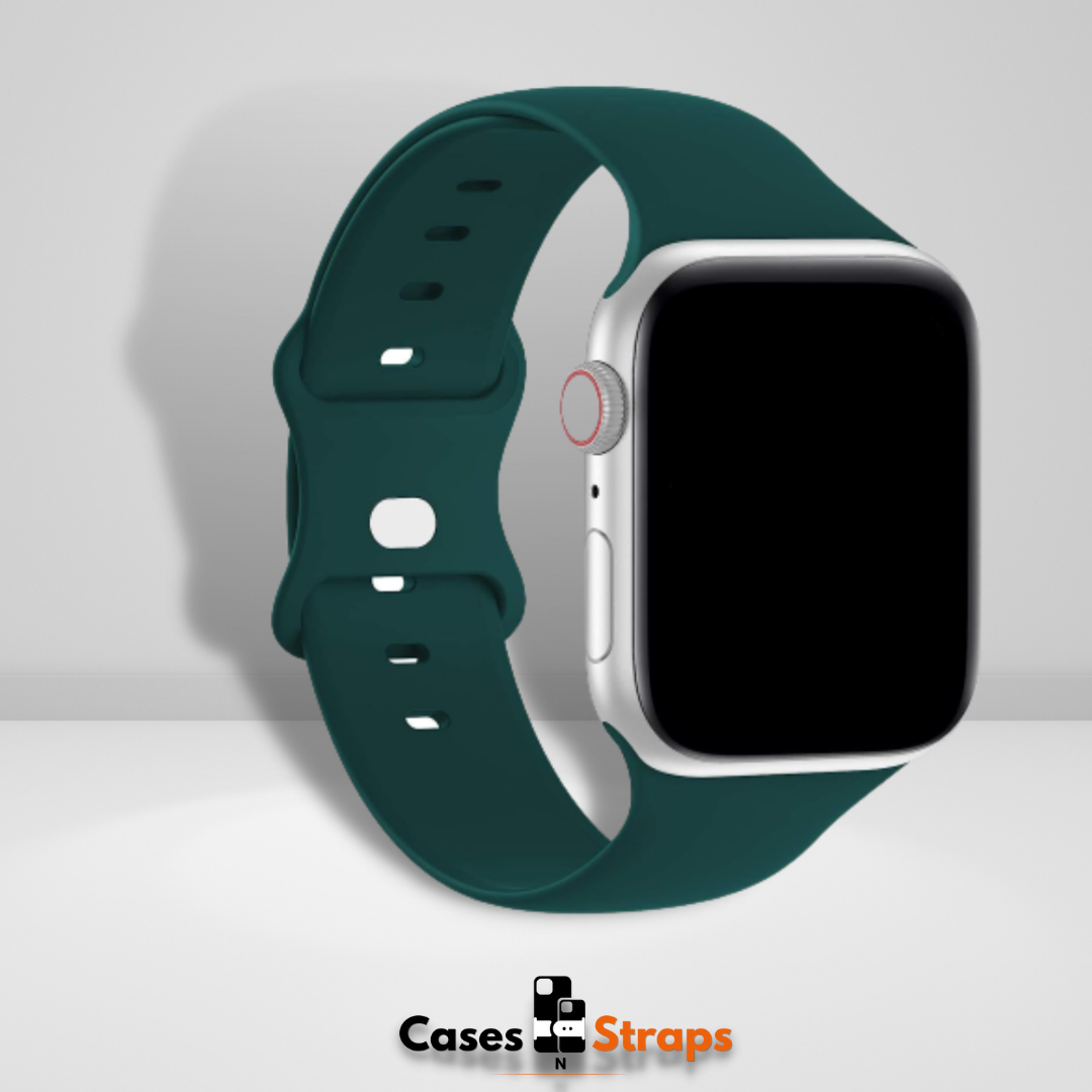 Soft Silicone iWatch Strap Olive Green Color