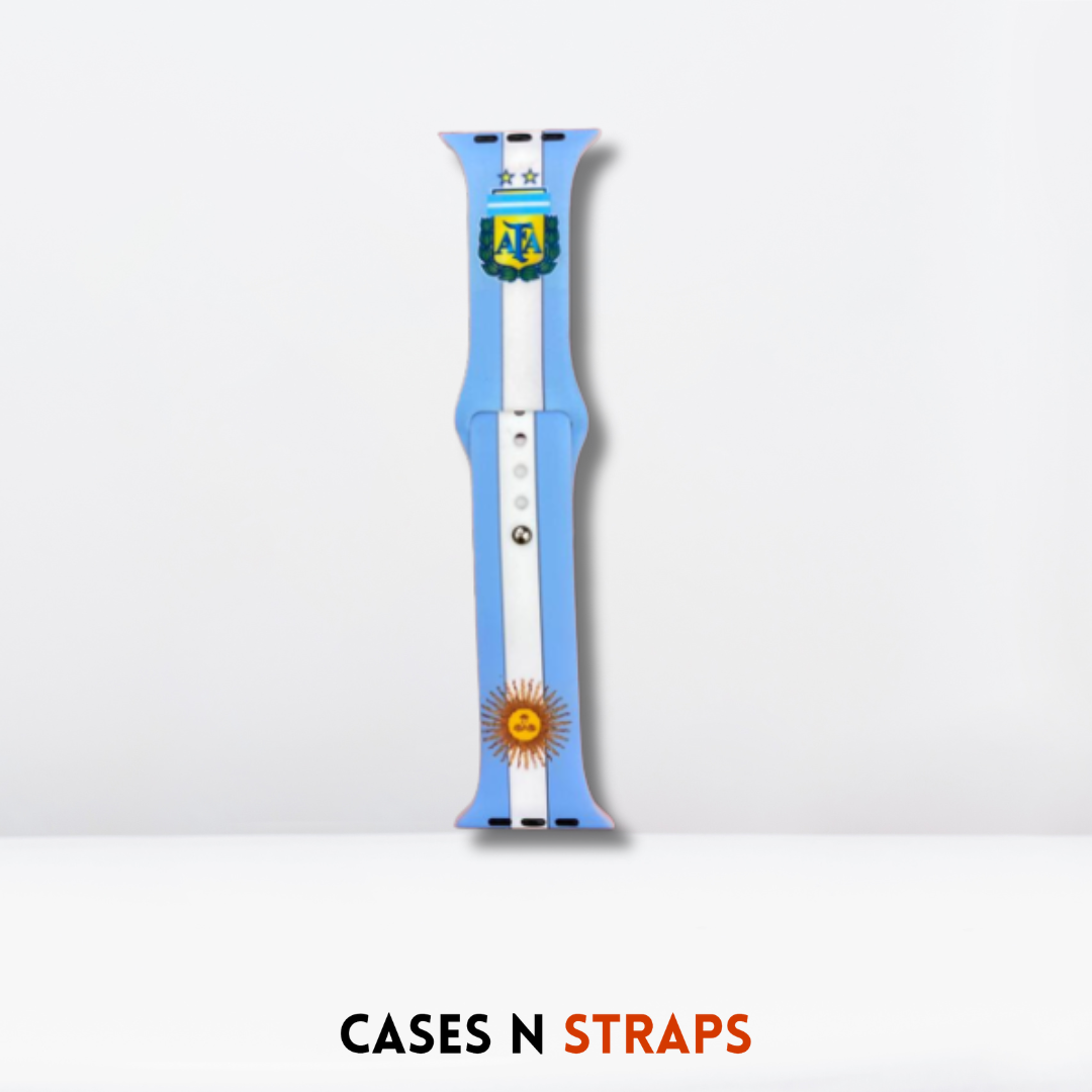 Sports Silicone Printed Straps (Sky Blue)