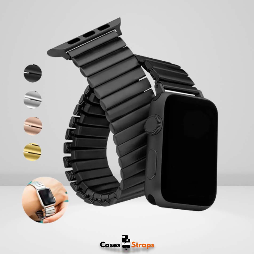 Stainless Steel Stretchable iWatch Strap Only Black Color