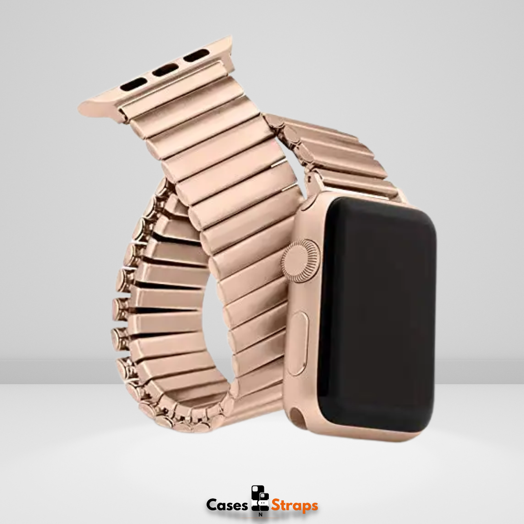 Stainless Steel Stretchable iWatch Strap Only Rose Gold Color