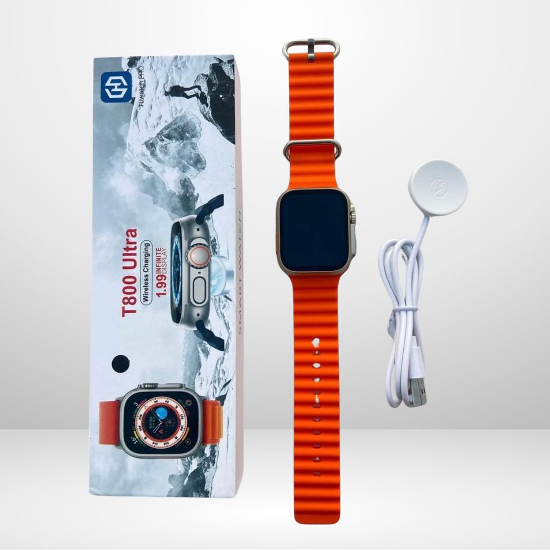 T800 Ultra Unisex Smart Watch with 1 silicone straps