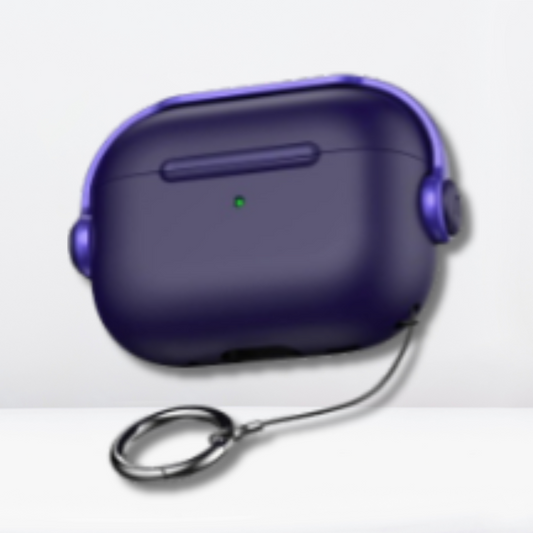 TPU Anti-Lost Lid Design Case Cover Shell for AirPods Pro/Pro 2 (Purple)