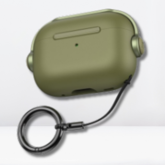 TPU Anti-Lost Lid Design Case Cover Shell for AirPods Pro/Pro 2 ( Army Green)