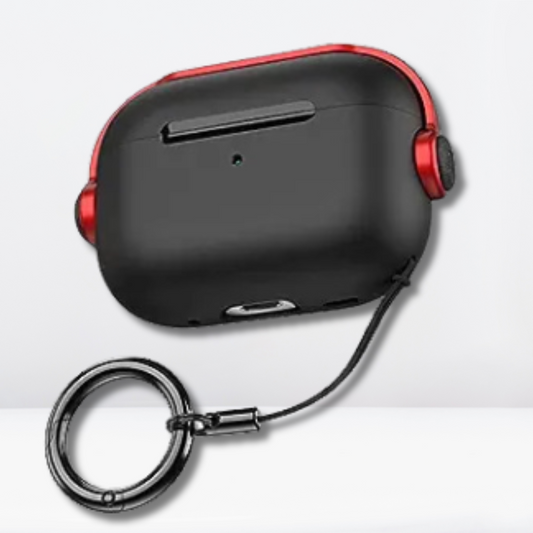 TPU Anti-Lost Lid Design Case Cover Shell for AirPods Pro/Pro 2 (Red/Black)