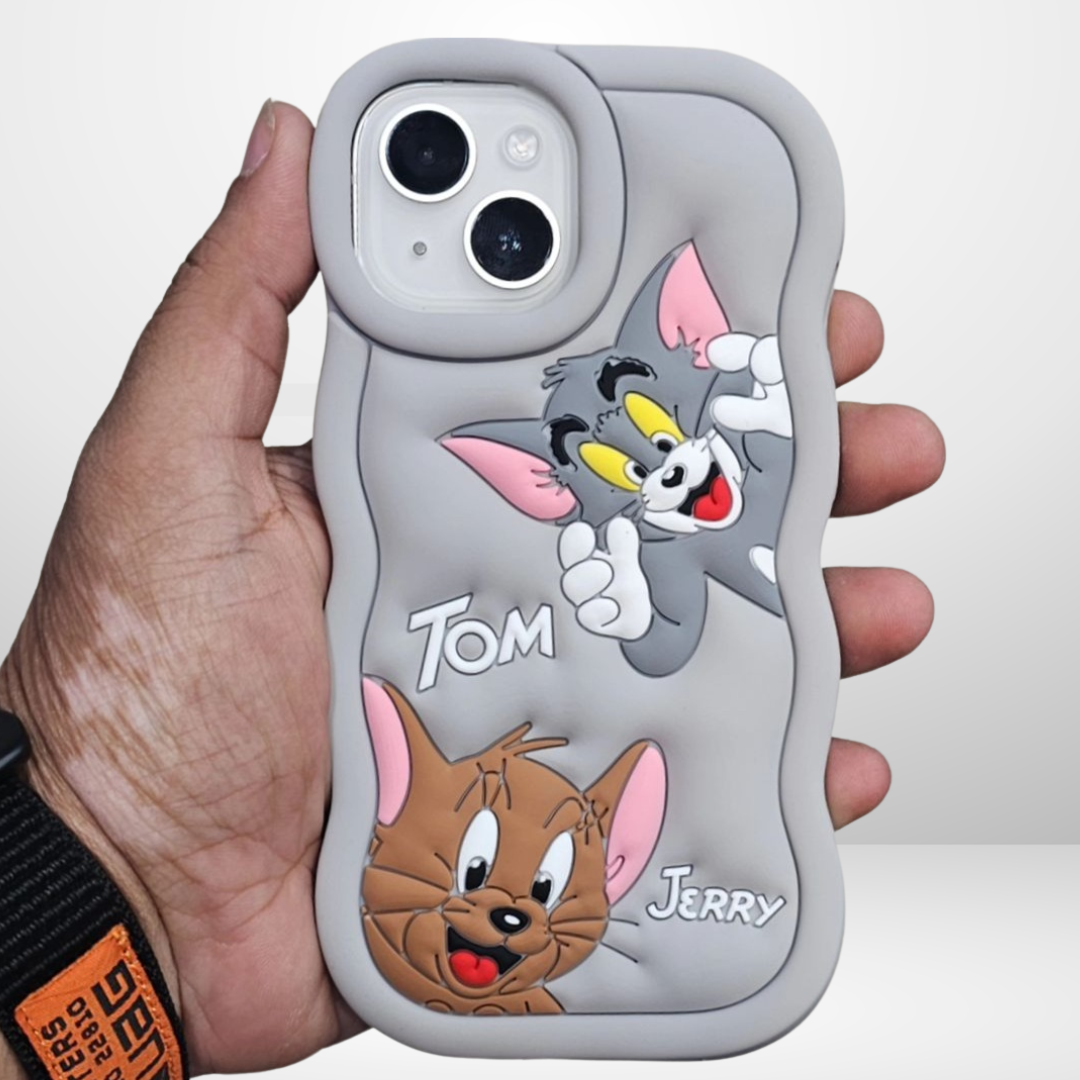 The Cute Silicone Tom & Jerry Case for iPhone11/12/13/14/15 Series