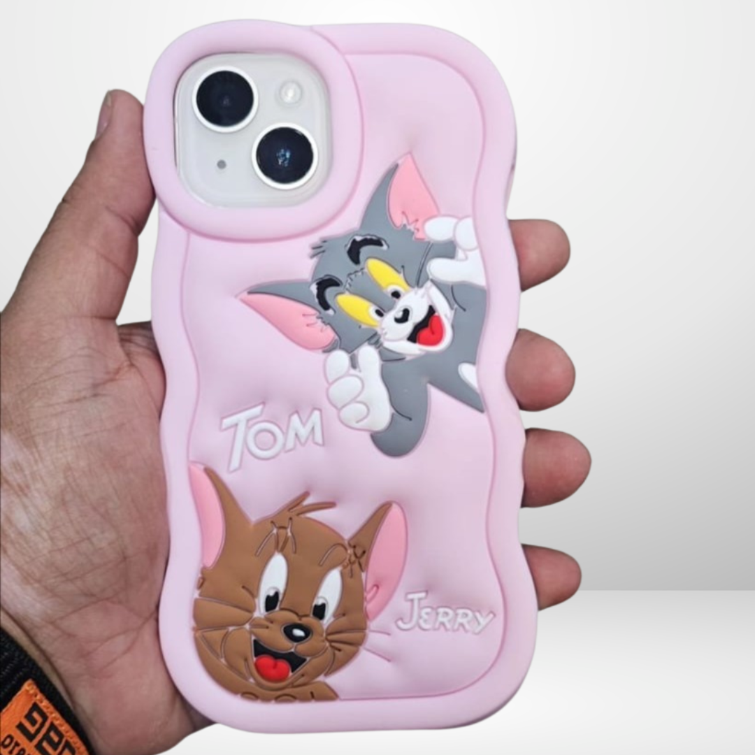 The Cute Silicone Tom & Jerry Case for iPhone11/12/13/14/15 Series