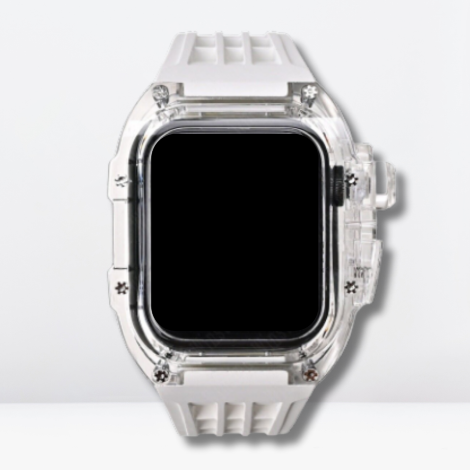 Luxury fully transparent poly carbonate Modification Kit for iWatch White Color