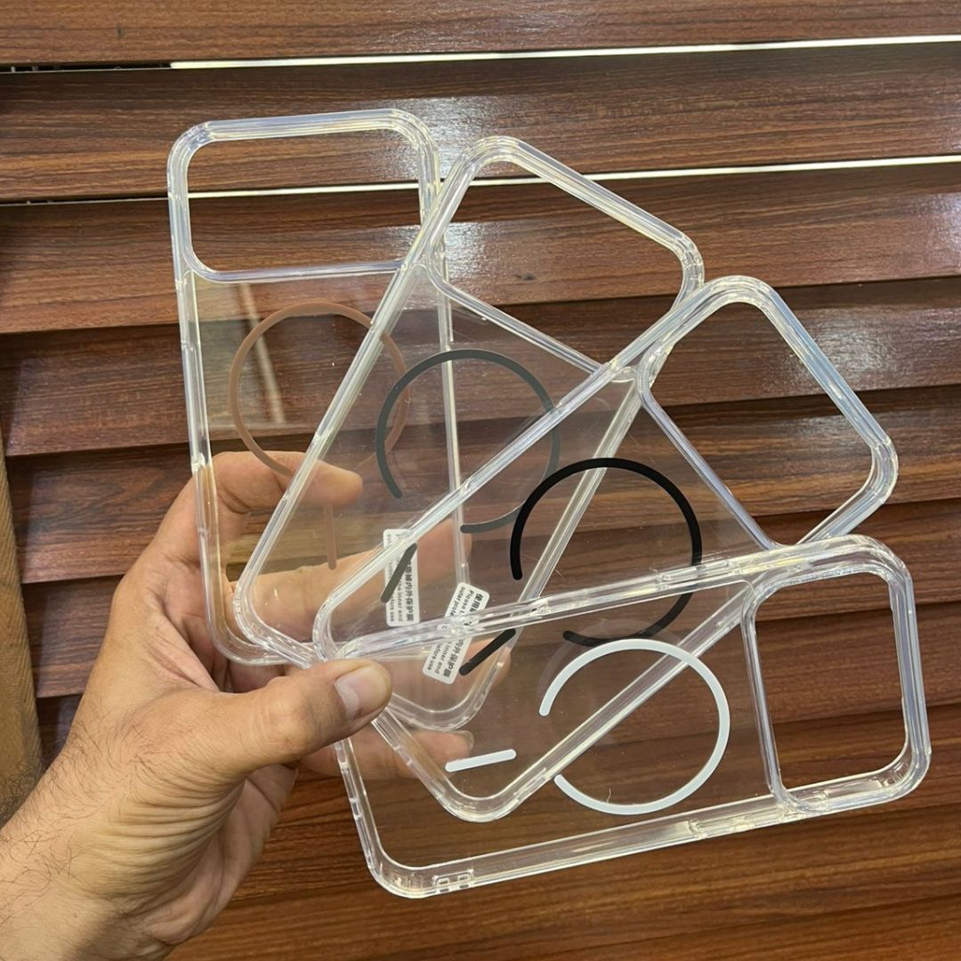 Transparent Clear Case with Colorful MagSafe for iPhone 17 Series