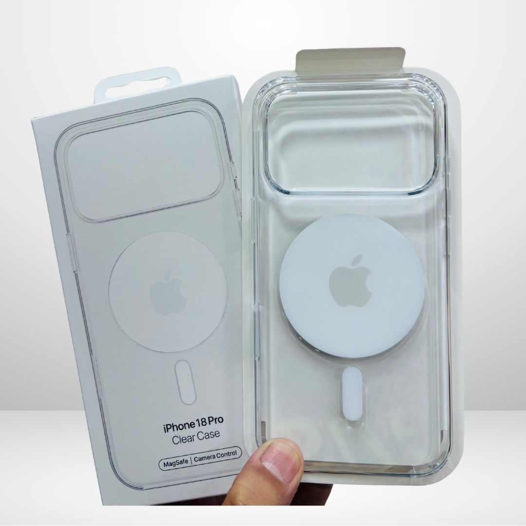 Transparent Clear MagSafe Logo case with camera control button for iPhone 18 series