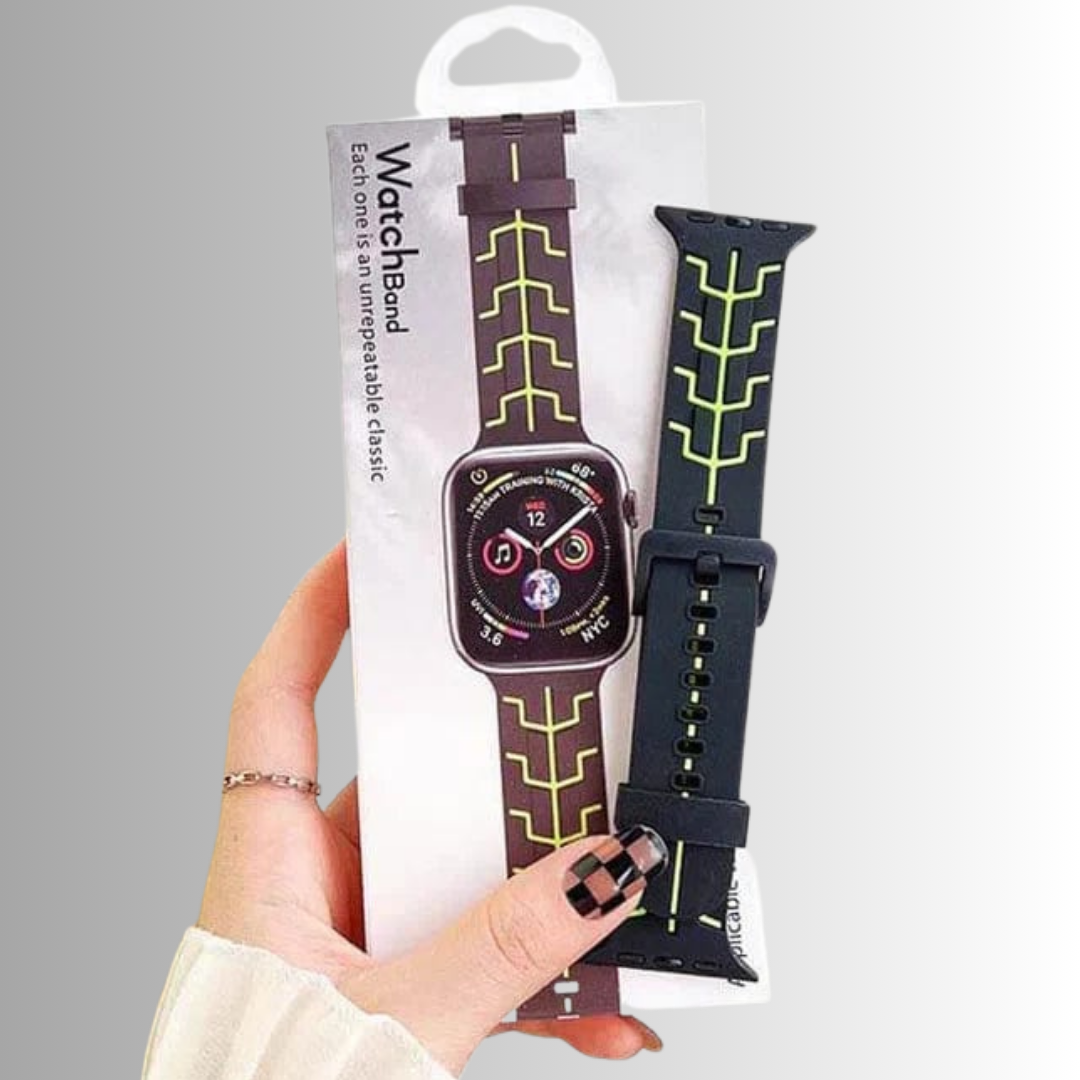 Tron Series Silicone Sport Watch Strap GET WATCH CASE FREE for iWatch 45 MM