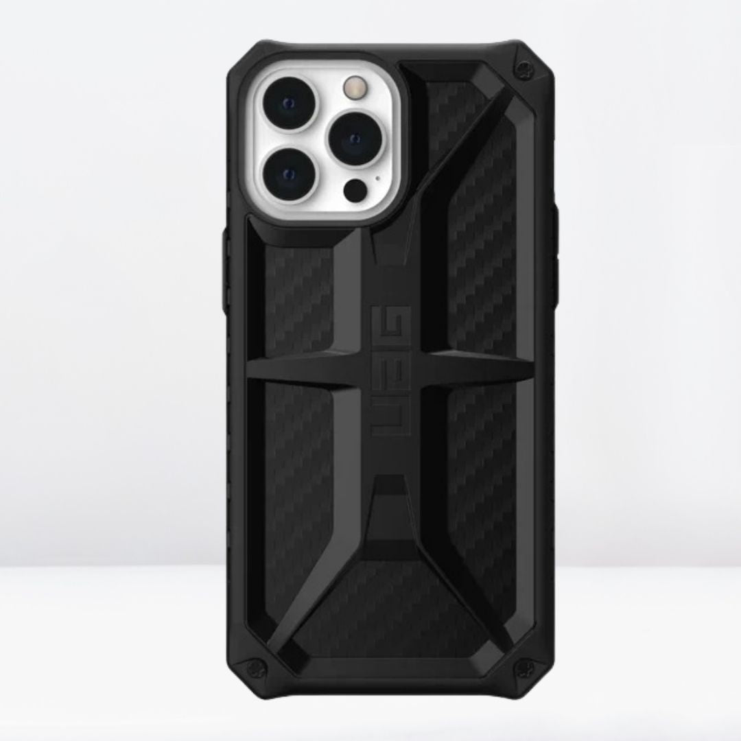 UAG Monarch Pro Kevlar Series Back Case for iPhone 14 Pro/Pro Max (Carbon Fiber/Purple)