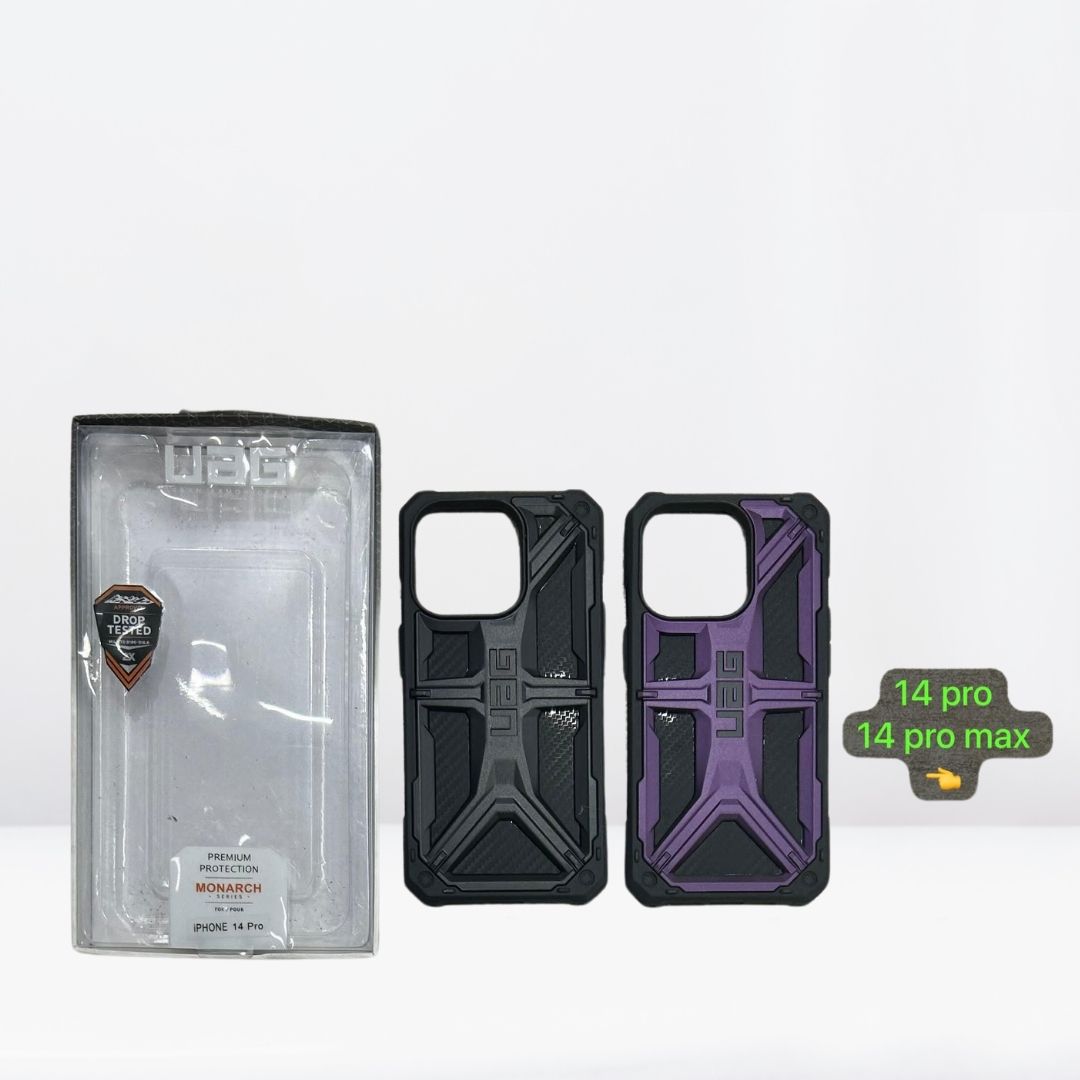 UAG Monarch Pro Kevlar Series Back Case for iPhone 14 Pro/Pro Max (Carbon Fiber/Purple)