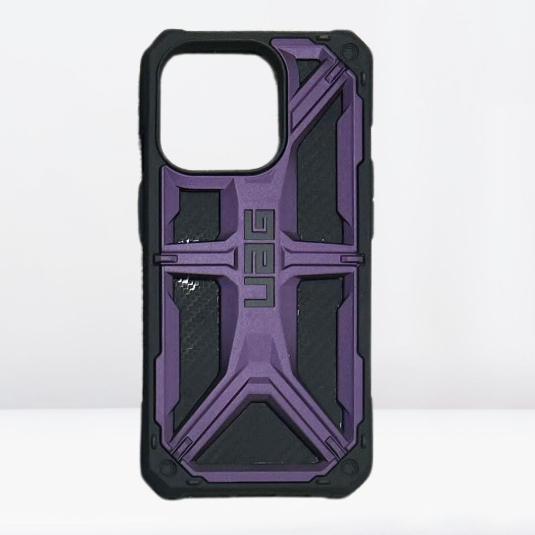 UAG Monarch Pro Kevlar Series Back Case for iPhone 14 Pro/Pro Max (Carbon Fiber/Purple)