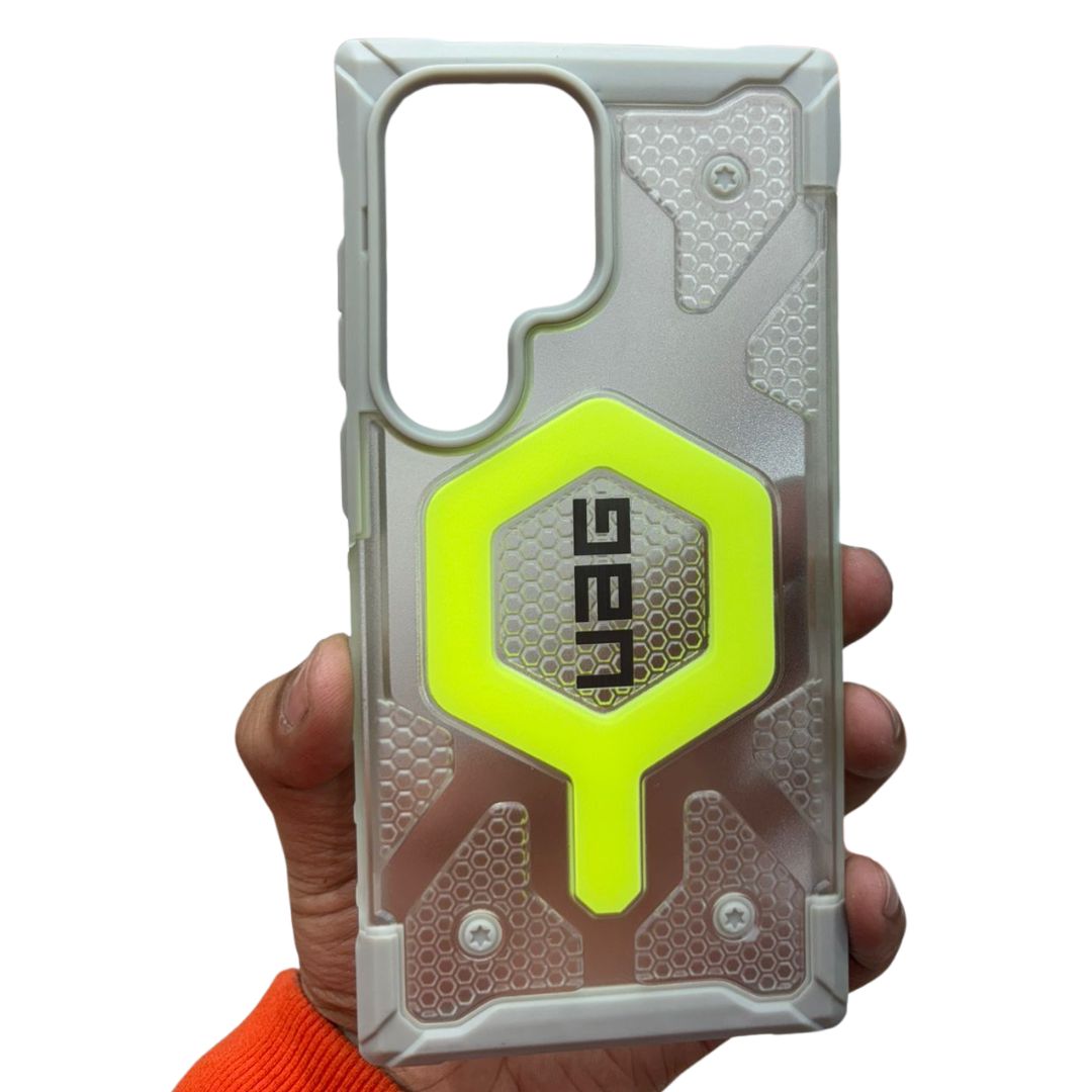 UAG Pathfinder MagSafe Case for Samsung Galaxy S23 Ultra & S24 & S24Ultra ( Neon Green )