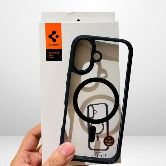 Ultra-Hybrid Crystal Clear Magsafe Case for iPhone 17 Series (BLACK)