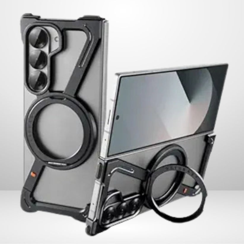 Z Metal Frameless Case with MagSafe Magnetic Stand for samsung Galaxy ...