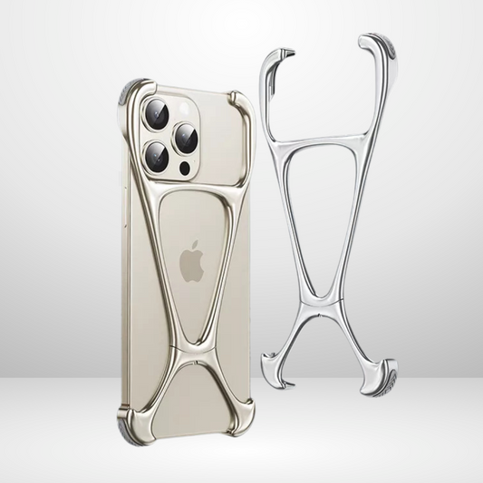 Zinc Alloy Metal Removable X Type Rimless Case for iPhone13/14/15 series